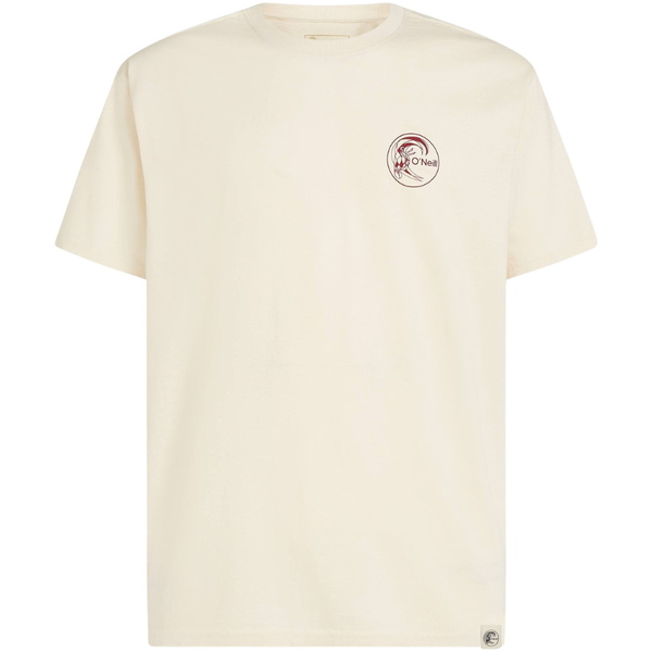 2026 O'Neill Mens O'riginals Retro Back Print T-Shirt 2850384 - Linen White